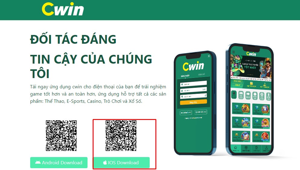 Các bước chi tiết để tải app cwin