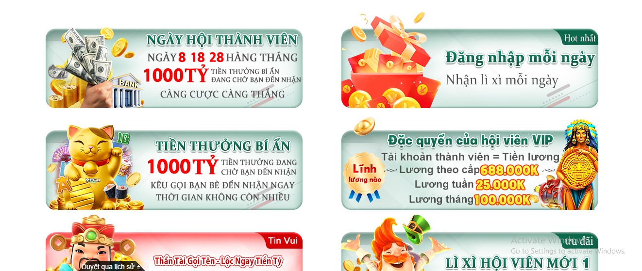 Thưởng nạp tiền hấp dẫn - Nạp càng nhiều, thưởng càng cao